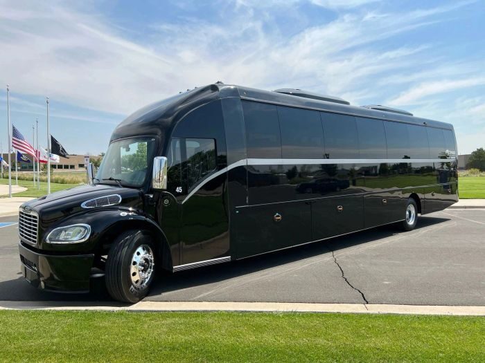 Black coach bus – Castle Rock limo service