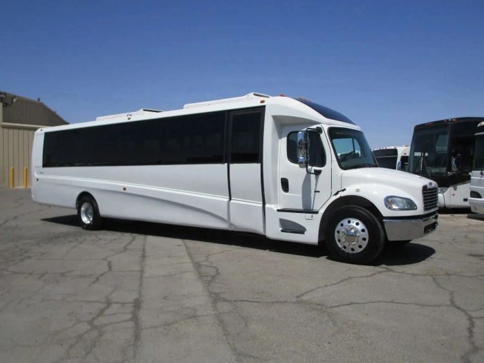 Large white party bus – Castle Rock limo service